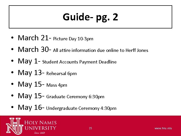 Guide- pg. 2 • • March 21 - Picture Day 10 -3 pm March