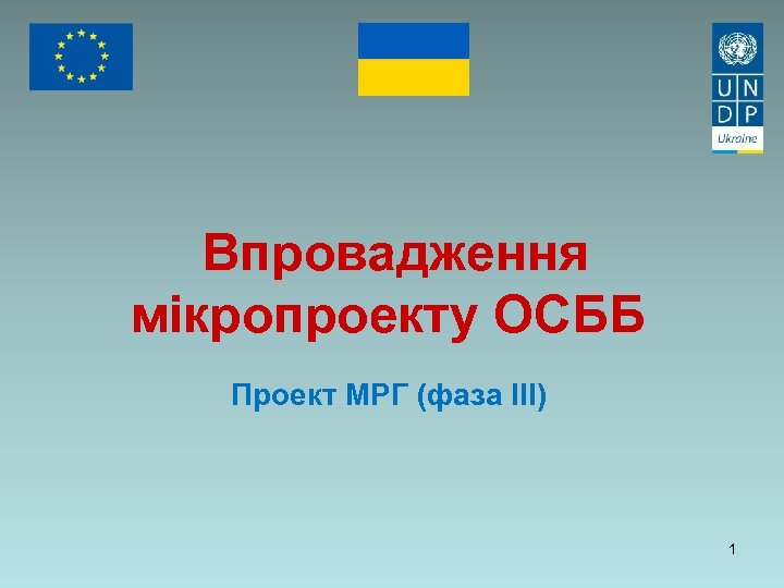 Впровадження мікропроекту ОСББ Проект МРГ (фаза ІІI) 1 