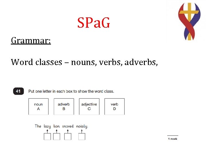  SPa. G Grammar: Word classes – nouns, verbs, adverbs, adjectives 