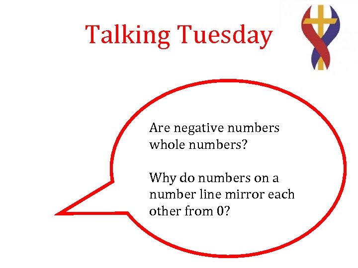 Talking Tuesday Are negative numbers whole numbers? Why do numbers on a number line