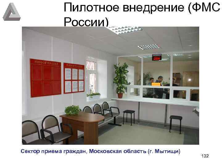 Пилотное внедрение (ФМС России) Сектор приема граждан, Московская область (г. Мытищи) 132 
