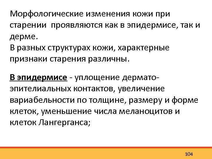 Морфологические изменения кожи при старении проявляются как в эпидермисе, так и дерме. В разных