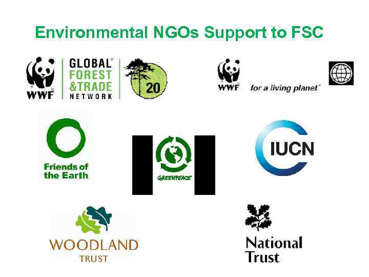 Environmental NGOs Support to FSC 