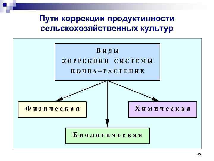 Пути коррекции продуктивности сельскохозяйственных культур 35 