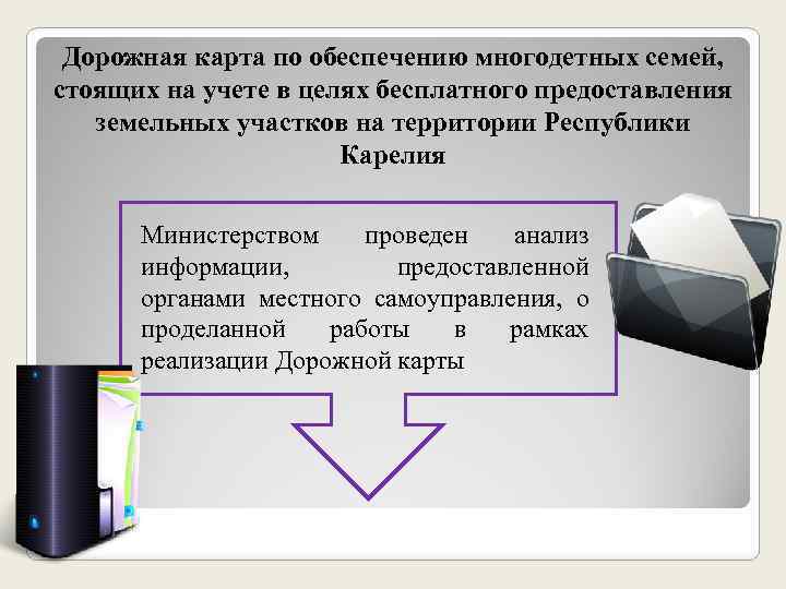 Дорожная карта по обеспечению многодетных семей, стоящих на учете в целях бесплатного предоставления земельных