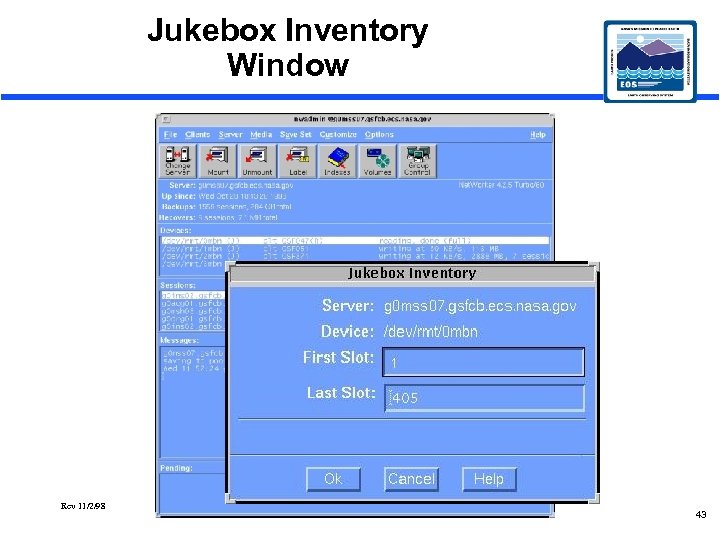Jukebox Inventory Window Rev 11/2/98 43 