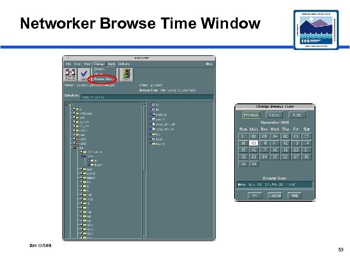 Networker Browse Time Window Rev 11/2/98 53 