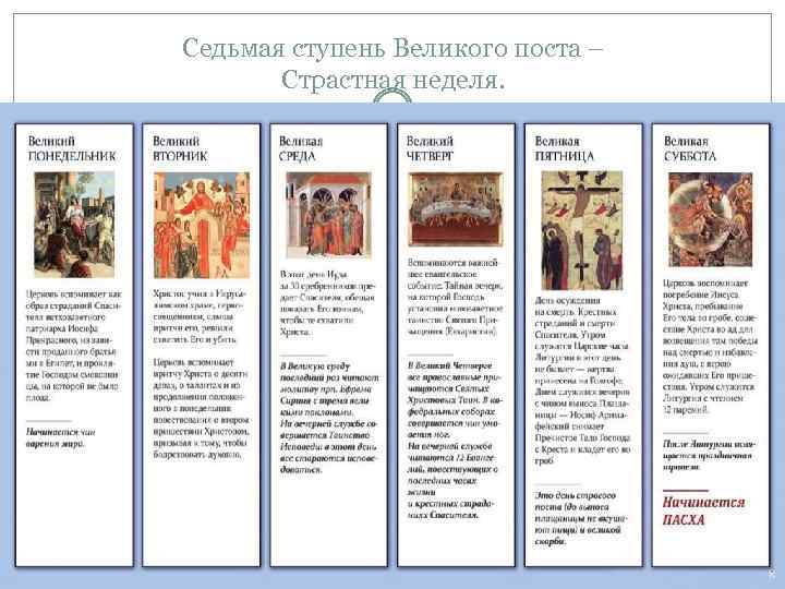 Седьмая ступень Великого поста – Страстная неделя. 