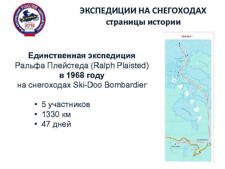 ЭКСПЕДИЦИИ НА СНЕГОХОДАХ страницы истории Единственная экспедиция Ральфа Плейстеда (Ralph Plaisted) в 1968 году