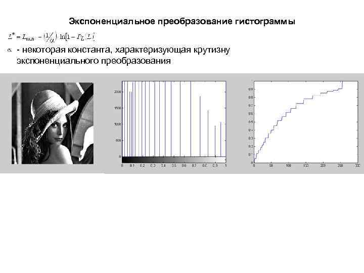 Экспоненциальное преобразование гистограммы - некоторая константа, характеризующая крутизну экспоненциального преобразования 