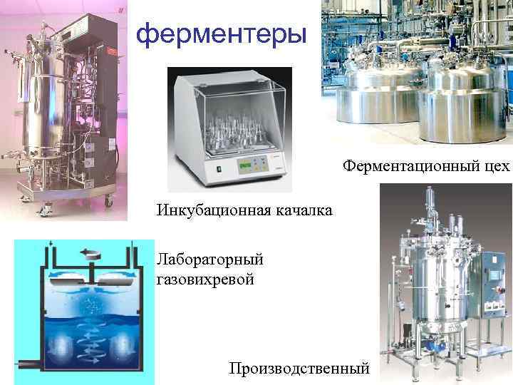ферментеры Ферментационный цех Инкубационная качалка Лабораторный газовихревой Производственный 