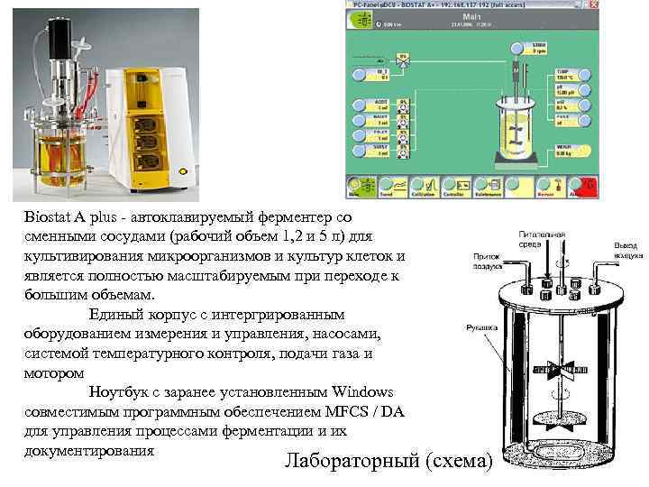 Biostat A plus - автоклавируемый ферментер со сменными сосудами (рабочий объем 1, 2 и