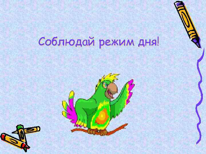 Соблюдай режим дня! 