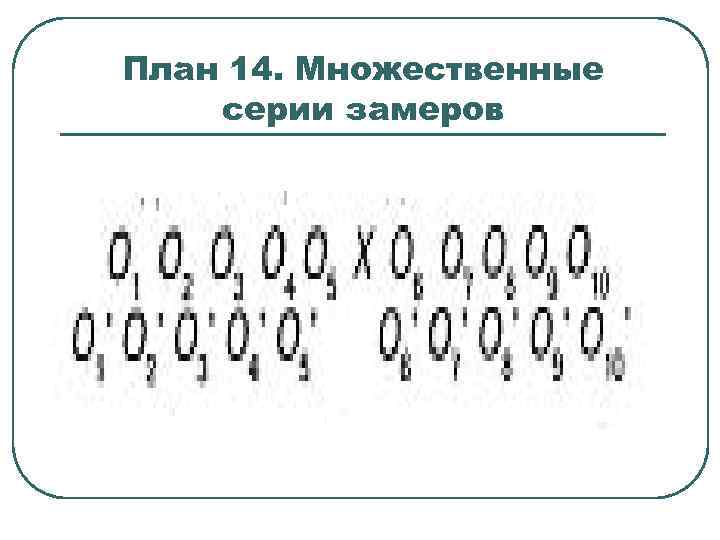 План 14. Множественные серии замеров 