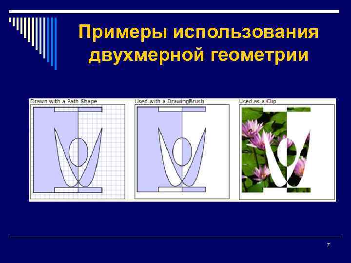 Примеры использования двухмерной геометрии 7 