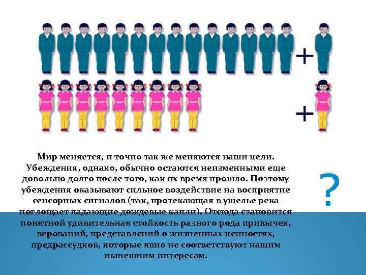 Мир меняется, и точно так же меняются наши цели. Убеждения, однако, обычно остаются неизменными
