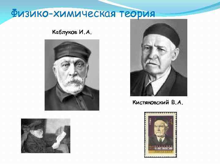 Физико-химическая теория Каблуков И. А. Кистяковский В. А. 