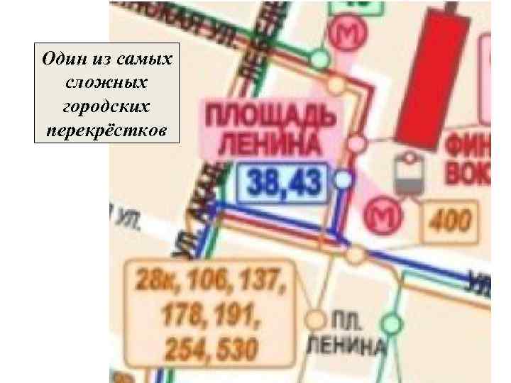 Один из самых сложных городских перекрёстков 