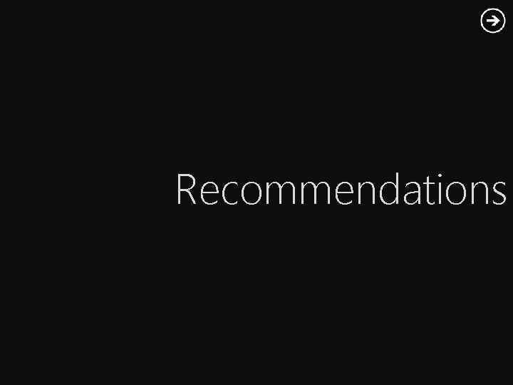 Recommendations 