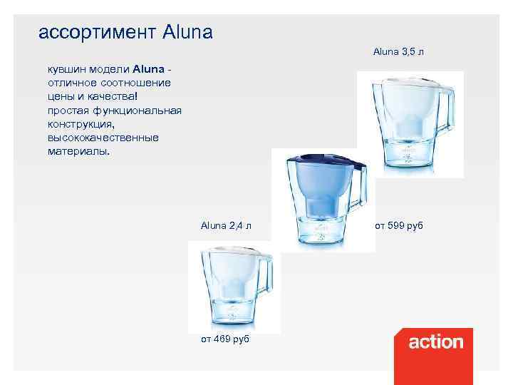 ассортимент Aluna 3, 5 л кувшин модели Aluna - отличное соотношение цены и качества!