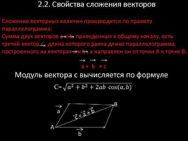 Задания на сложение векторов