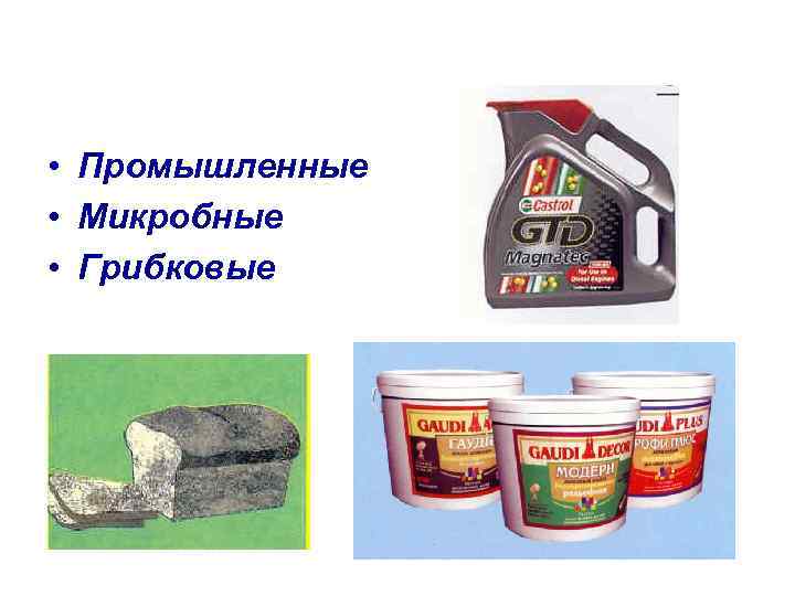  • Промышленные • Микробные • Грибковые 
