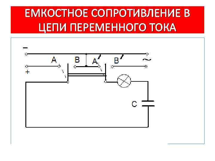 ЕМКОСТНОЕ СОПРОТИВЛЕНИЕ В ЦЕПИ ПЕРЕМЕННОГО ТОКА 