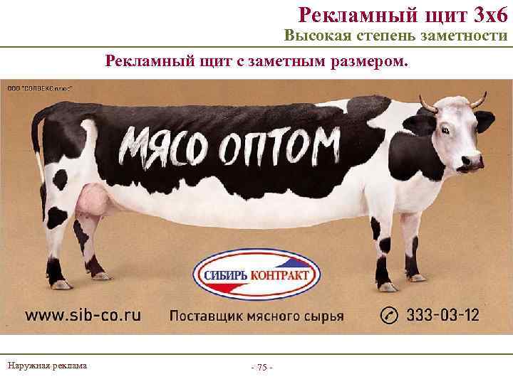 Рекламный щит 3 х6 Высокая степень заметности Рекламный щит с заметным размером. Наружная реклама