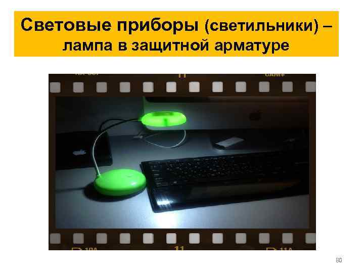 Световые приборы (светильники) – лампа в защитной арматуре 80 