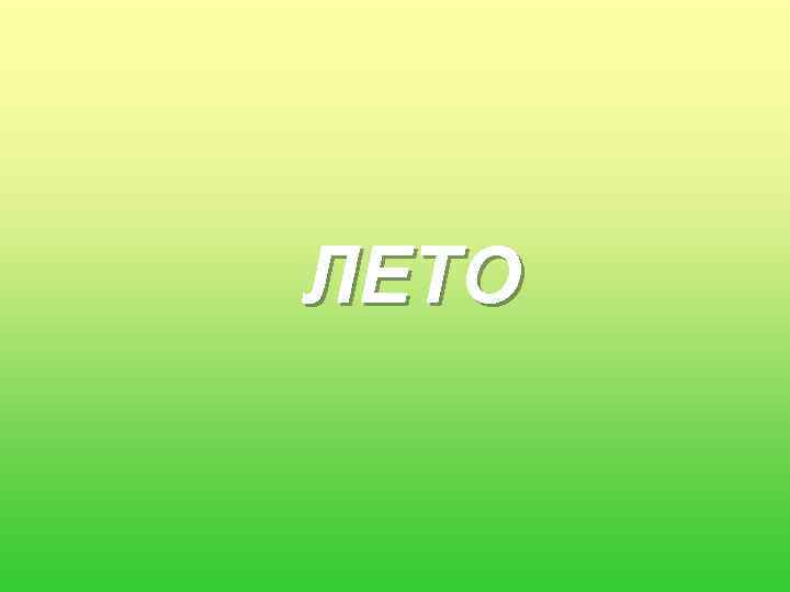 ЛЕТО 