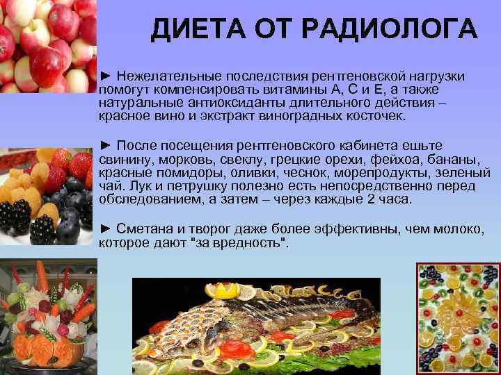 ДИЕТА ОТ РАДИОЛОГА ► Нежелательные последствия рентгеновской нагрузки помогут компенсировать витамины А, С и