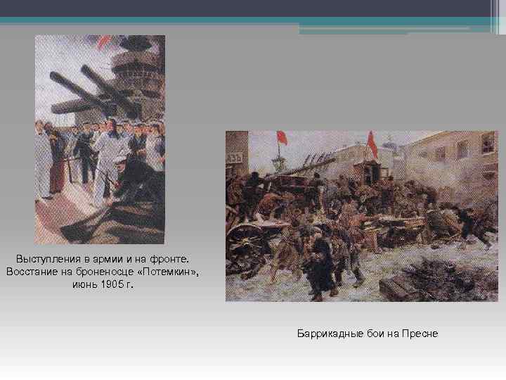 Выступления в армии и на фронте. Восстание на броненосце «Потемкин» , июнь 1905 г.