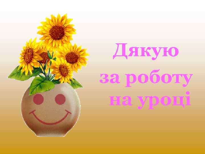 Дякую за роботу на уроці 