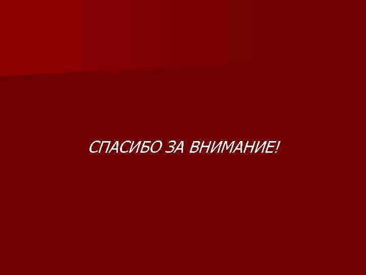 СПАСИБО ЗА ВНИМАНИЕ! 