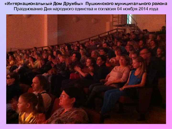  «Интернациональный Дом Дружбы» Пушкинского муниципального района Празднование Дня народного единства и согласия 04