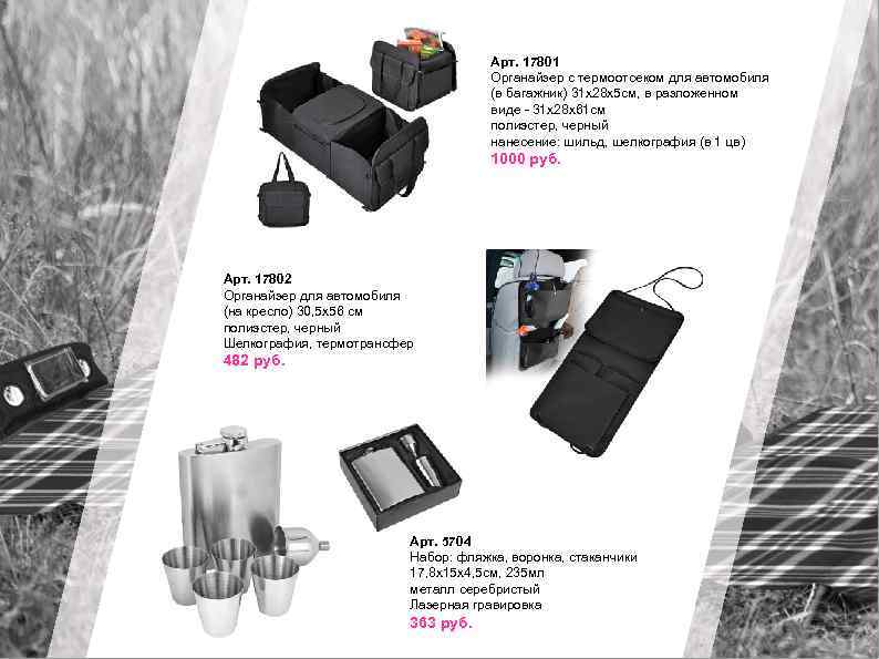 Арт. 17801 Органайзер с термоотсеком для автомобиля (в багажник) 31 х28 х5 см, в