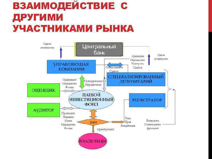 ВЗАИМОДЕЙСТВИЕ С ДРУГИМИ УЧАСТНИКАМИ РЫНКА Центральный банк 