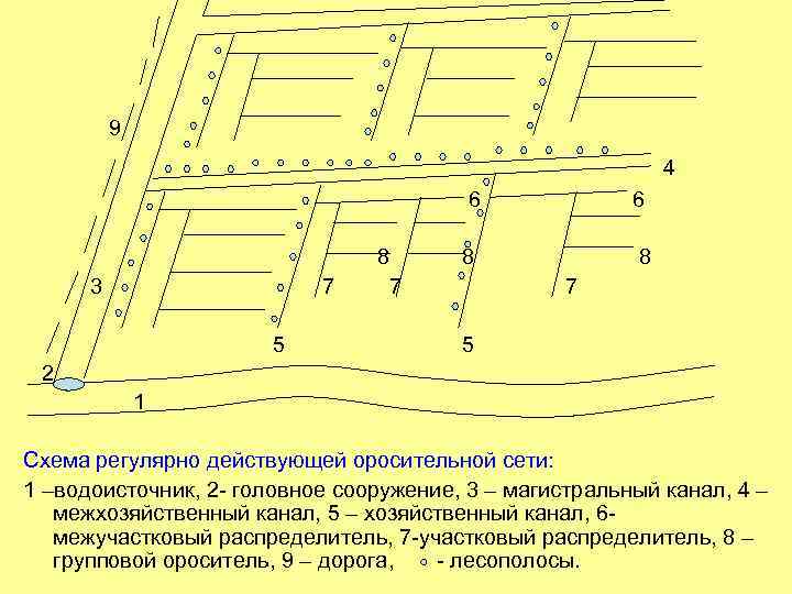 Схема оросительной сети