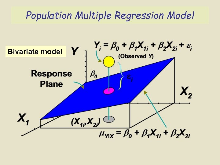 Population Multiple Regression Model Bivariate model 