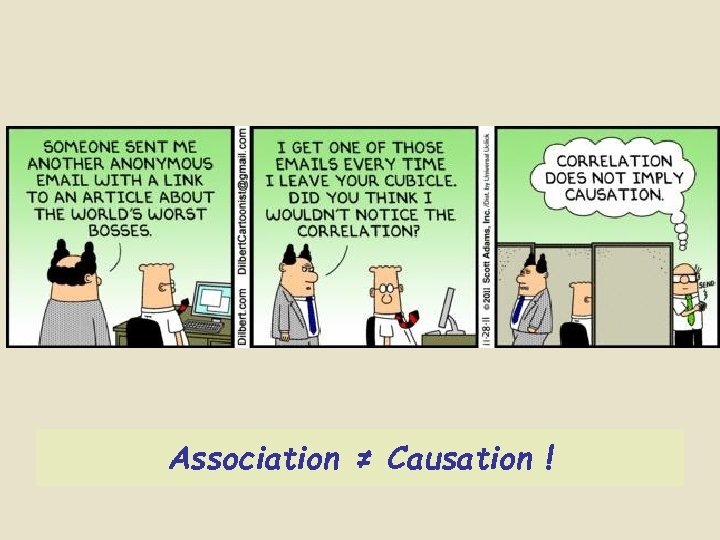 Association ≠ Causation ! 