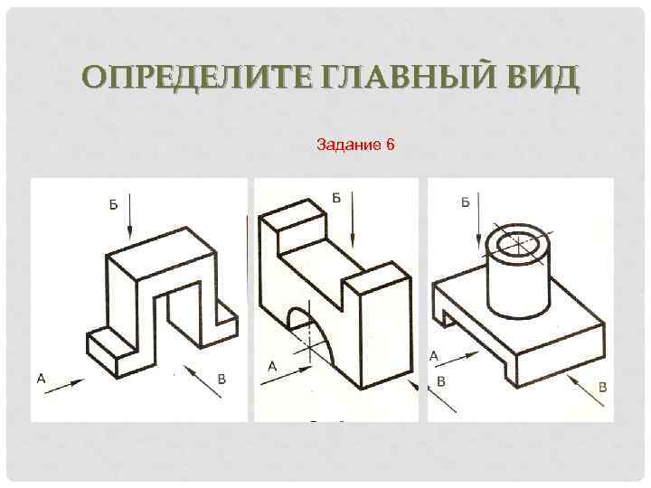 ОПРЕДЕЛИТЕ ГЛАВНЫЙ ВИД Задание 6 