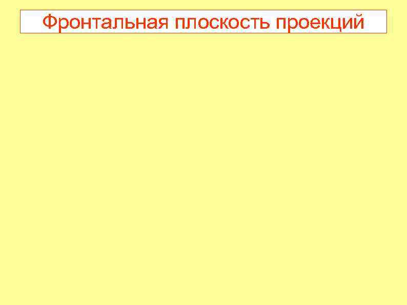 Фронтальная плоскость проекций 