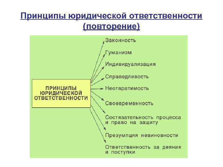 Принципы юридической ответственности (повторение) 