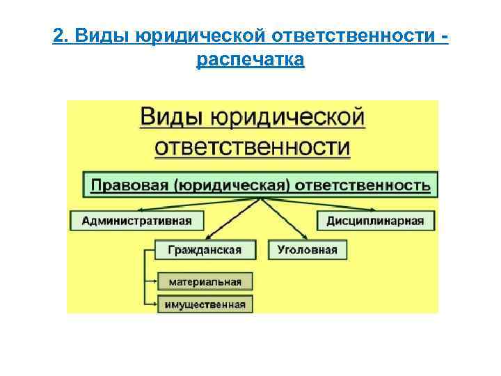 2. Виды юридической ответственности распечатка 