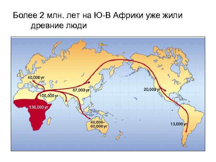 Более 2 млн. лет на Ю-В Африки уже жили древние люди 