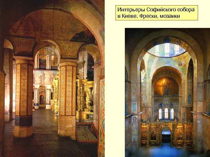 Интерьеры Софийского собора в Киеве. Фрески, мозаики 