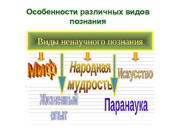 Особенности различных видов познания 