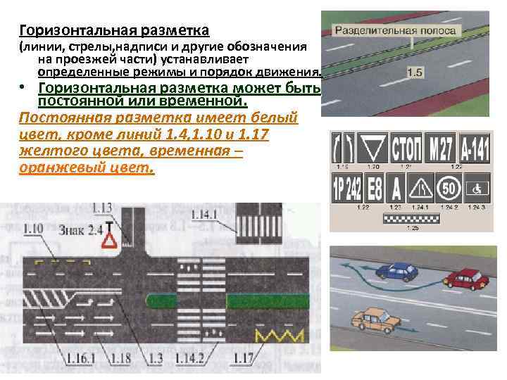 Линии горизонтальной разметки