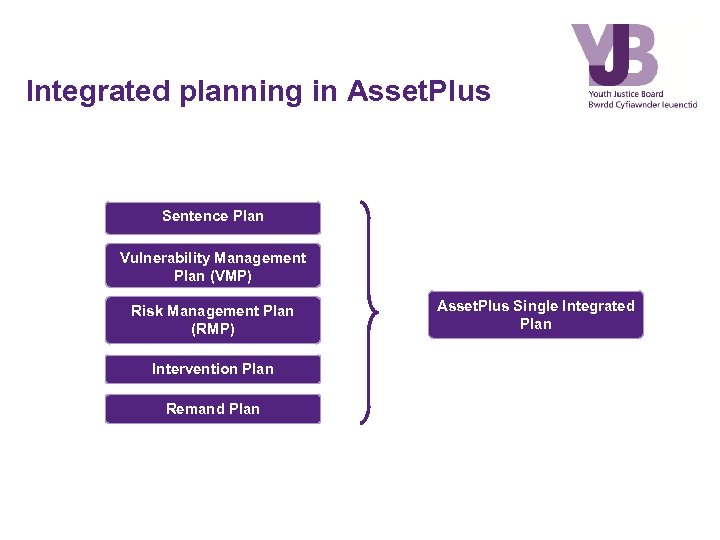 Integrated planning in Asset. Plus Sentence Plan Vulnerability Management Plan (VMP) Risk Management Plan