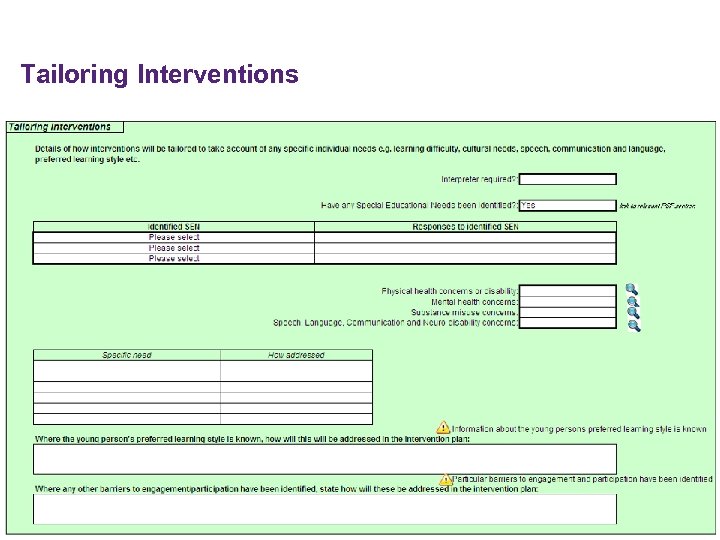 Tailoring Interventions 